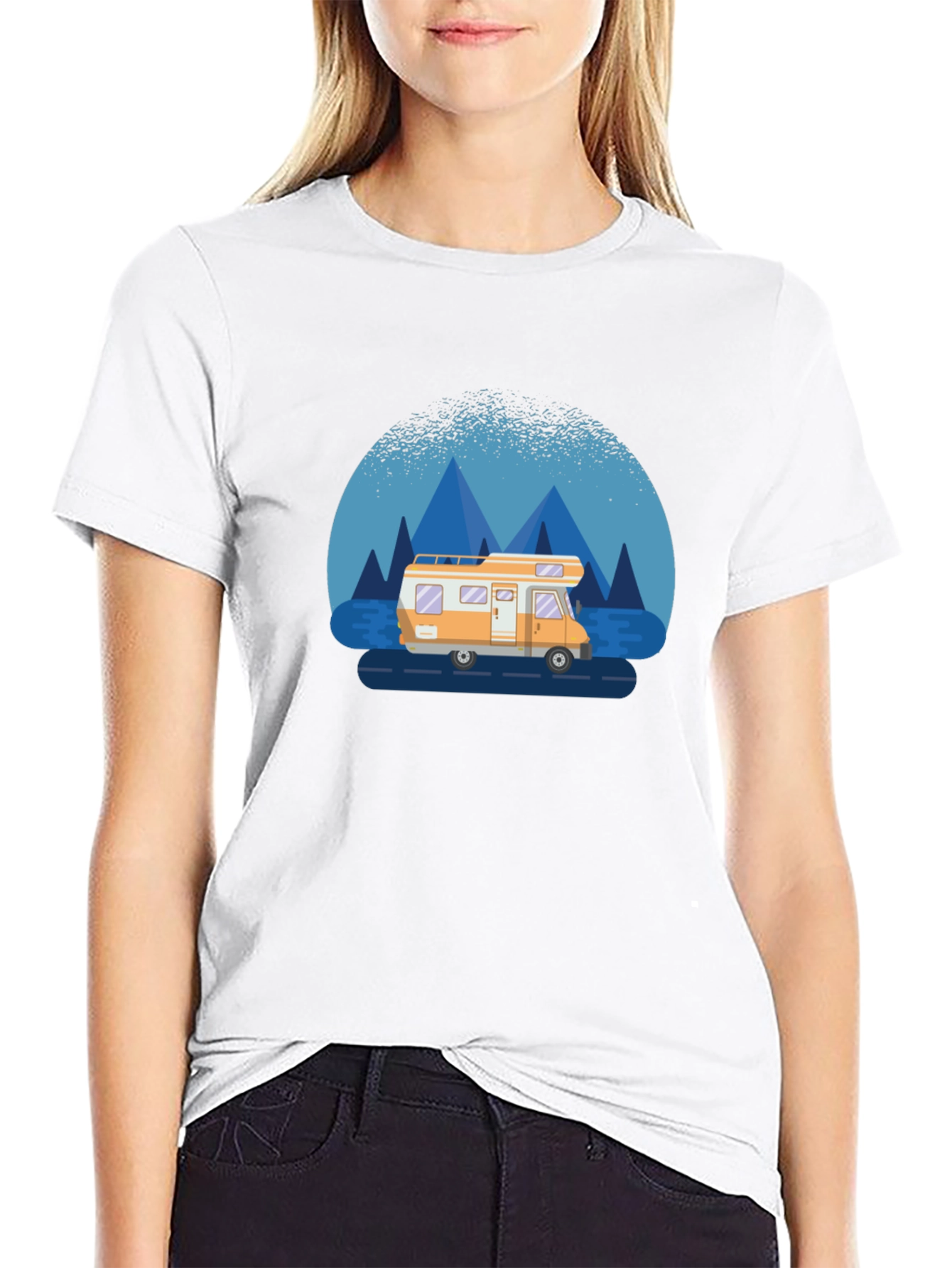 Camper Van Graphic T-Shirt - Adventure Awaits!
