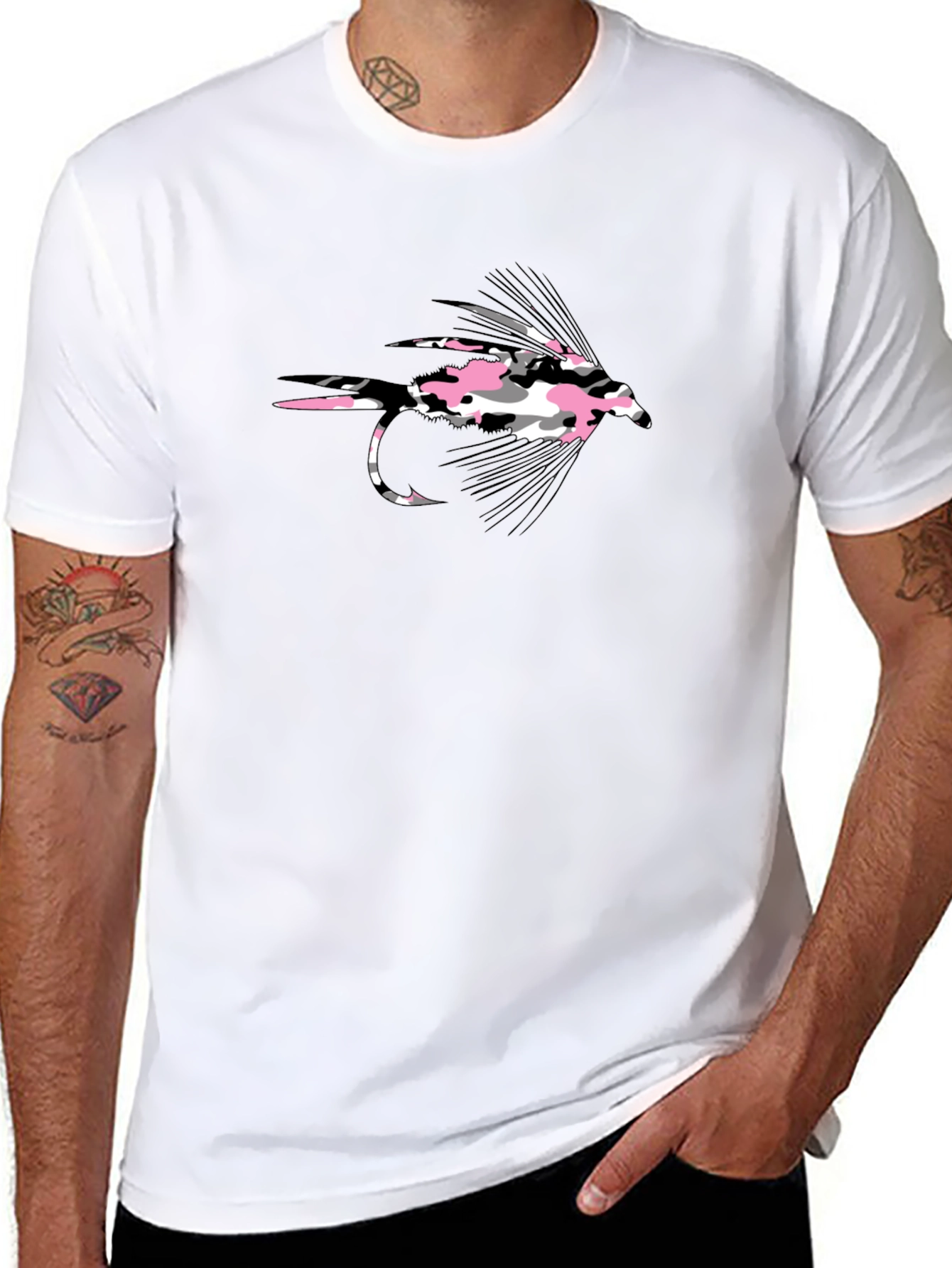 Fly Fishing Camo T-Shirt - Unique Angler Tee