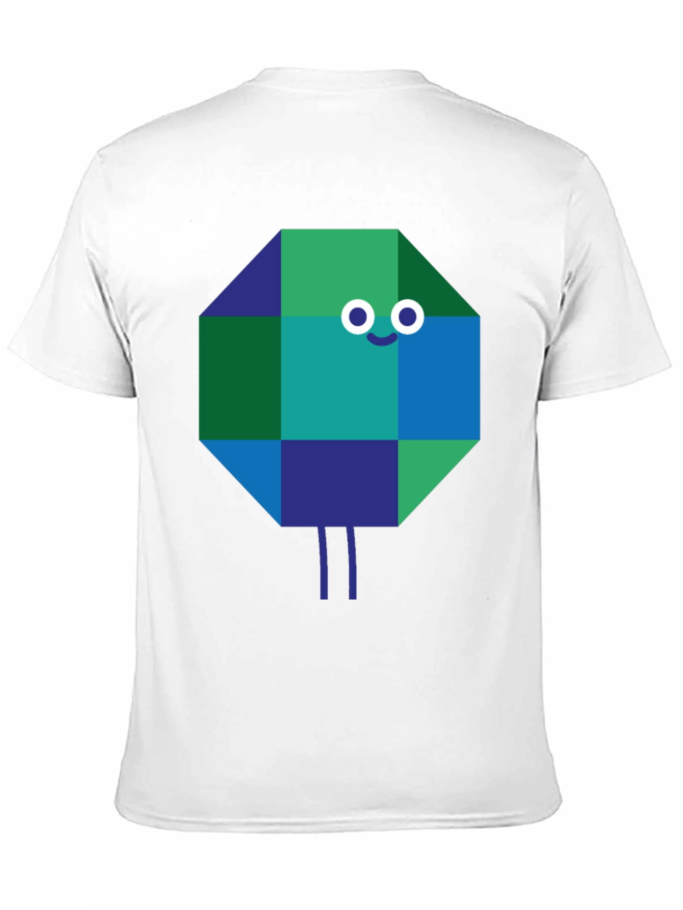 Geometric Character Graphic Tee - Quirky & Cool