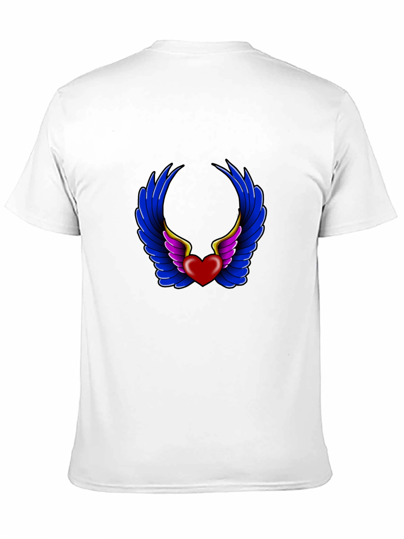 Heart with Wings Graphic Black T-Shirt