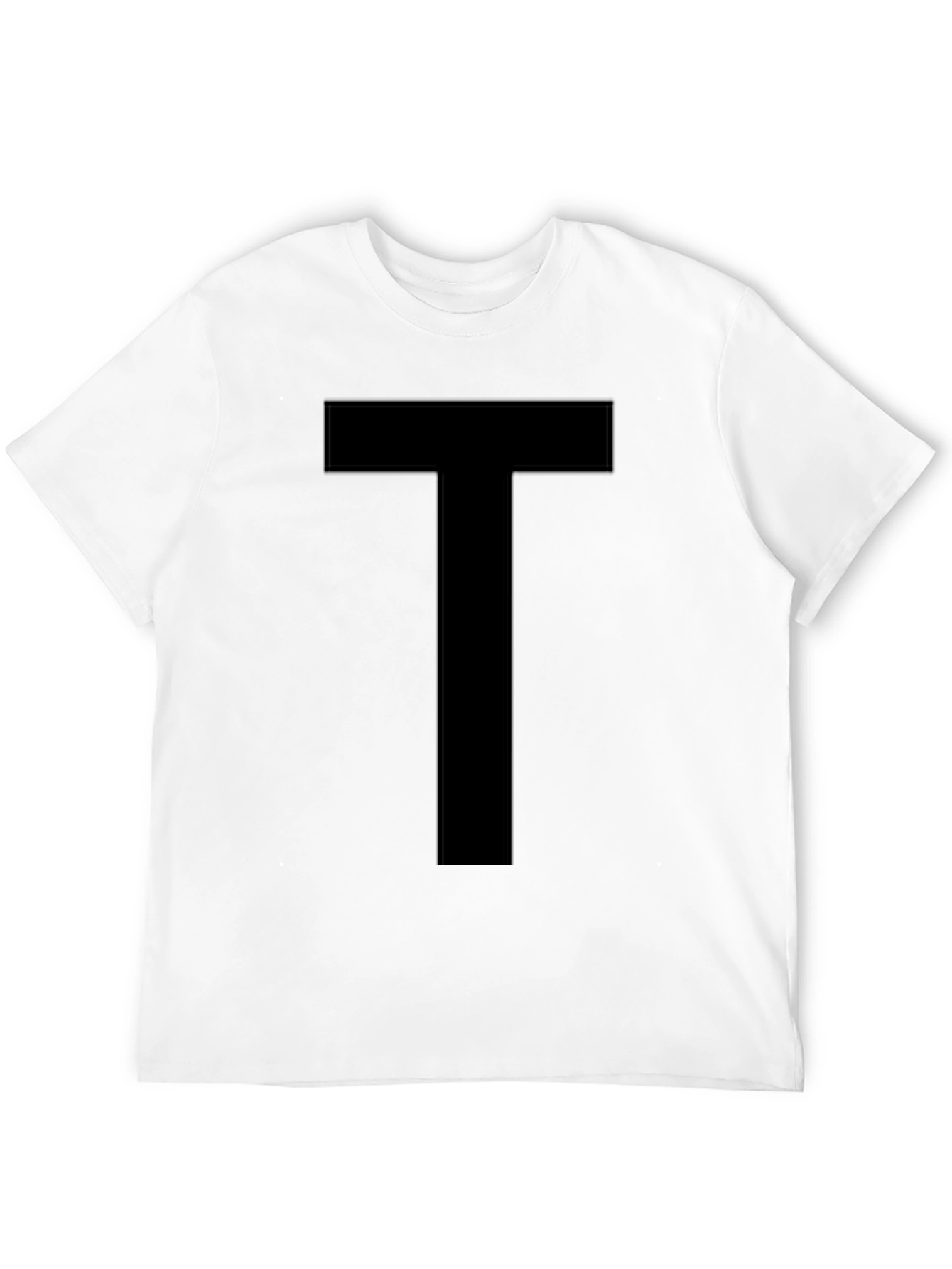 Bold Black T-Shirt with T Design