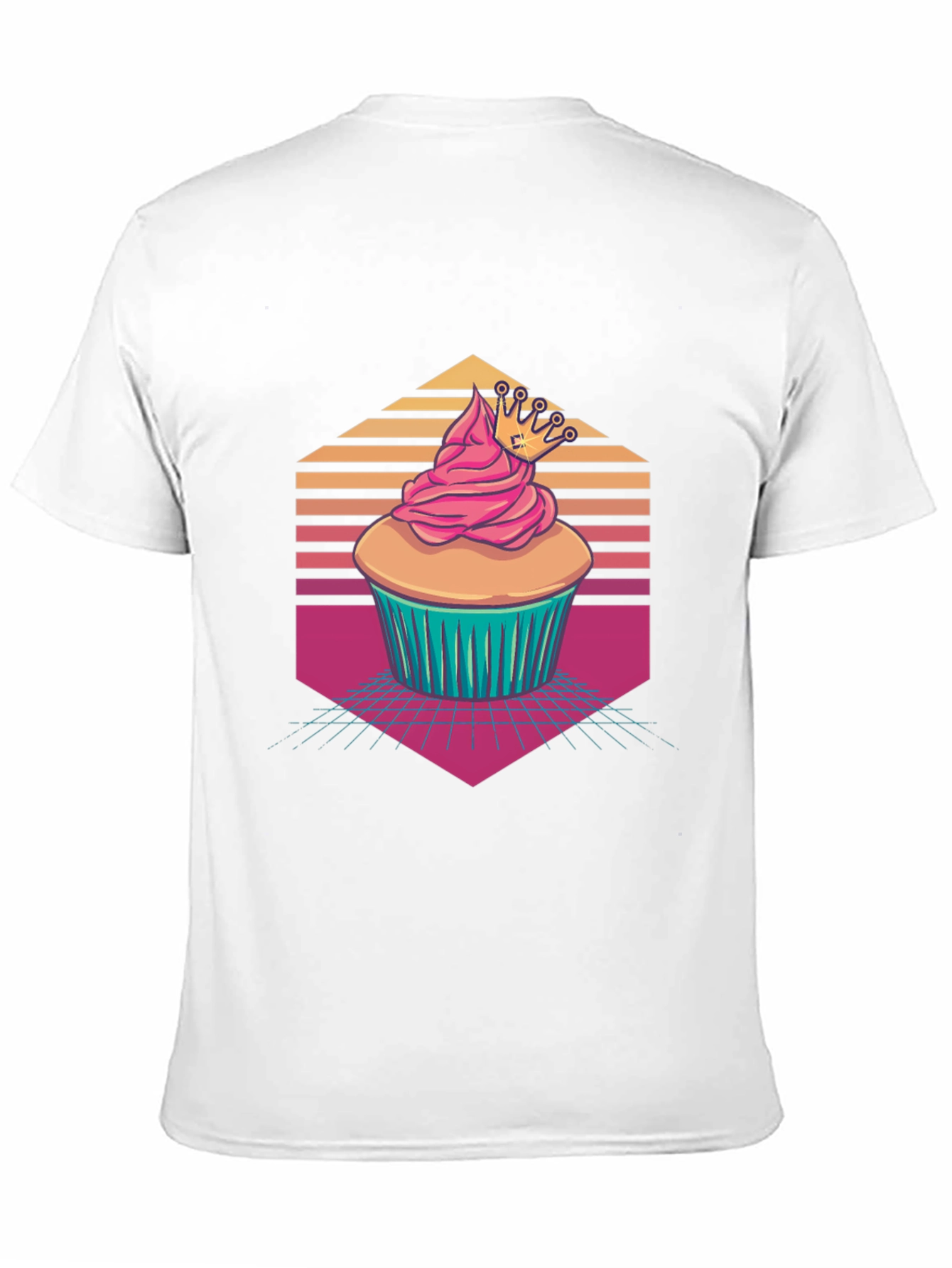 Cupcake Crown Graphic Tee - Retro Style