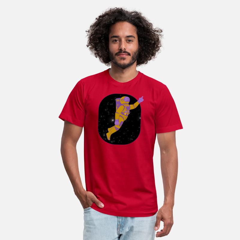 Amusing Astronaut in Deep Space Vector Graphic