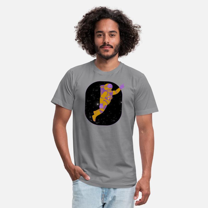 Amusing Astronaut in Deep Space Vector Graphic