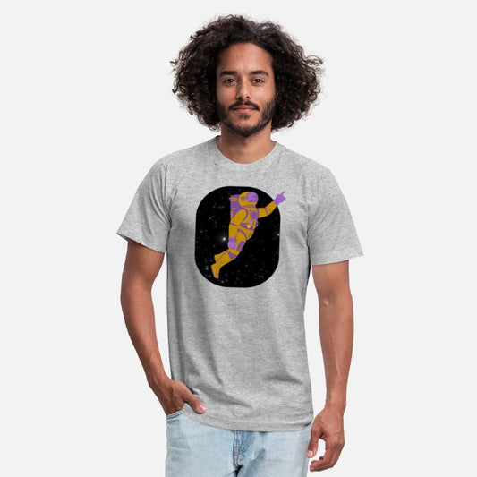 Amusing Astronaut in Deep Space Vector Graphic