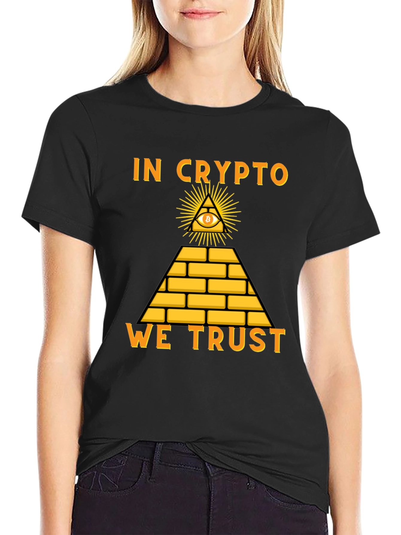 In Crypto We Trust Bitcoin Pyramid T-Shirt