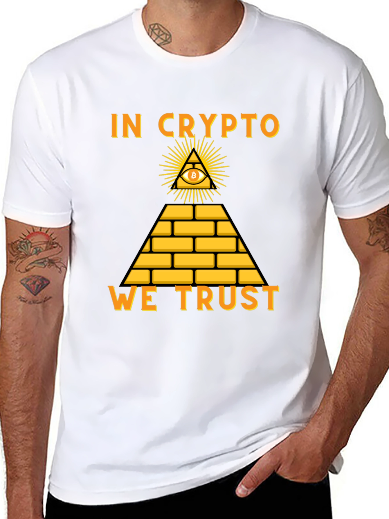In Crypto We Trust Bitcoin Pyramid T-Shirt