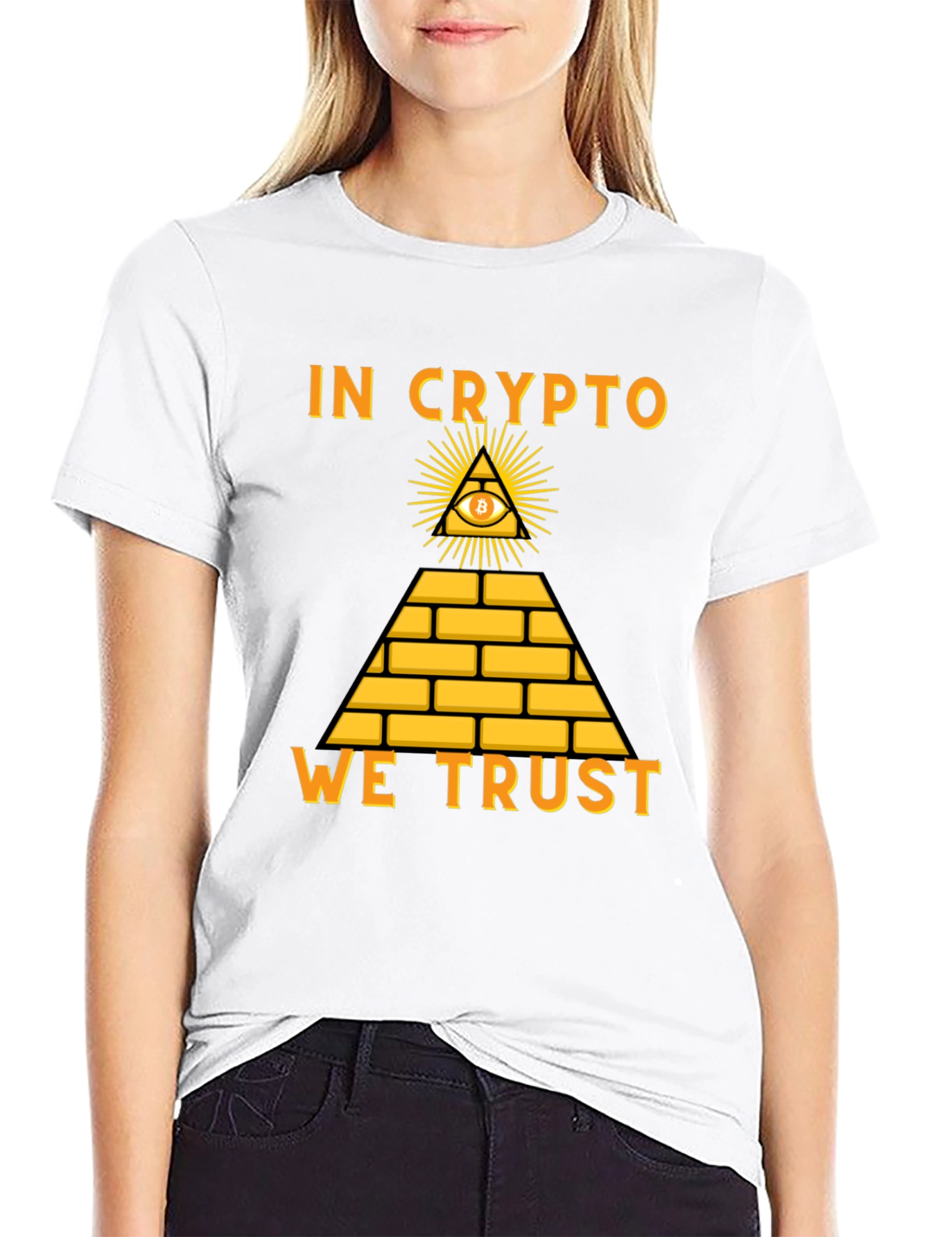 In Crypto We Trust Bitcoin Pyramid T-Shirt