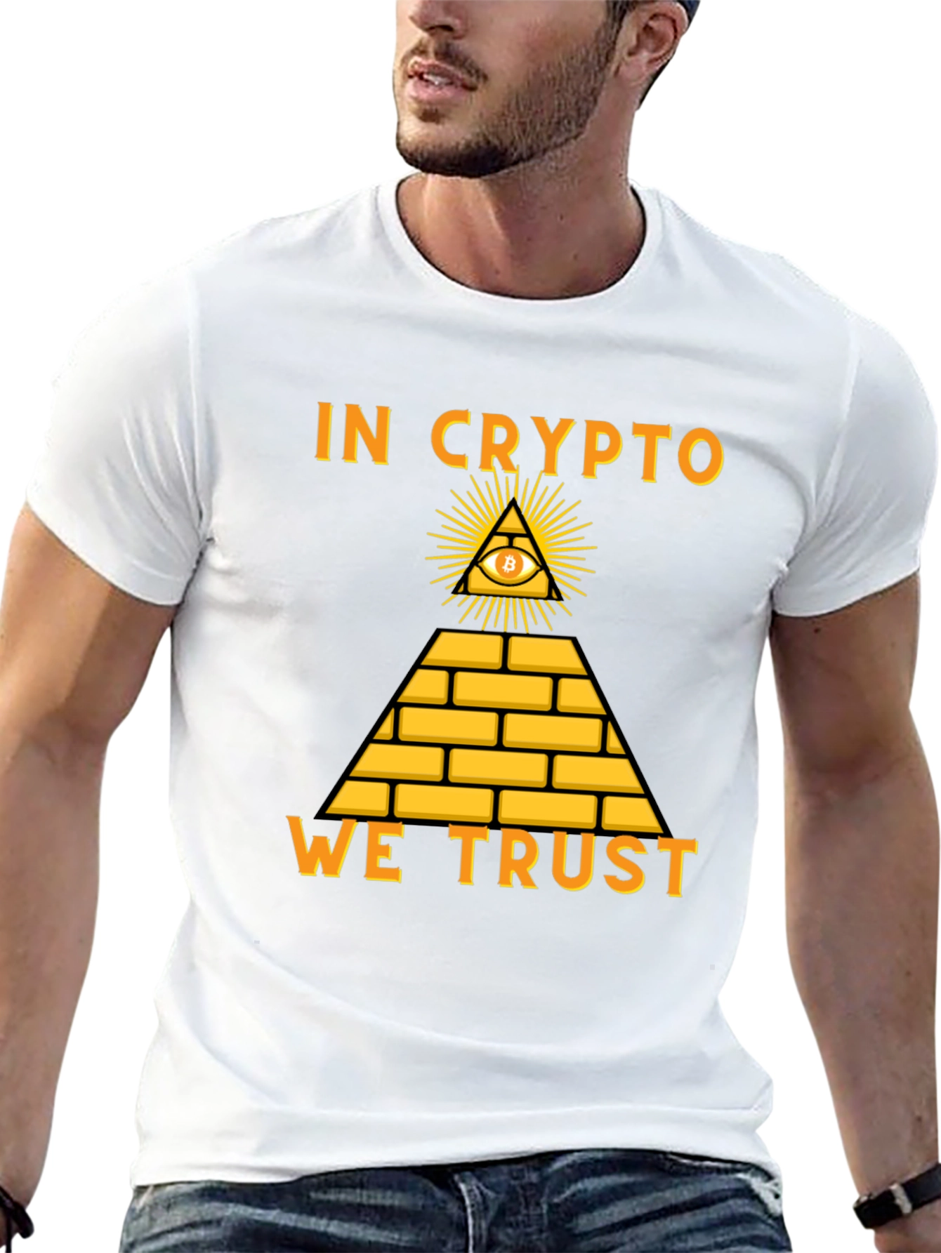 In Crypto We Trust Bitcoin Pyramid T-Shirt