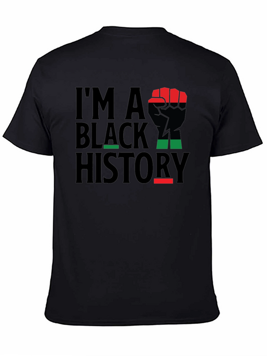Black History T-Shirt Fist Graphic Tee