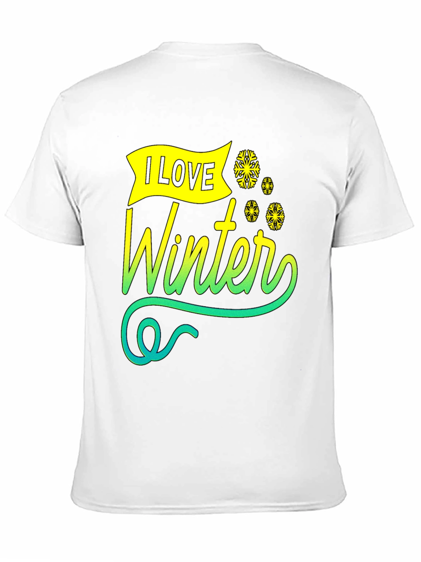 I Love Winter Graphic Tee - Black Unisex T-Shirt
