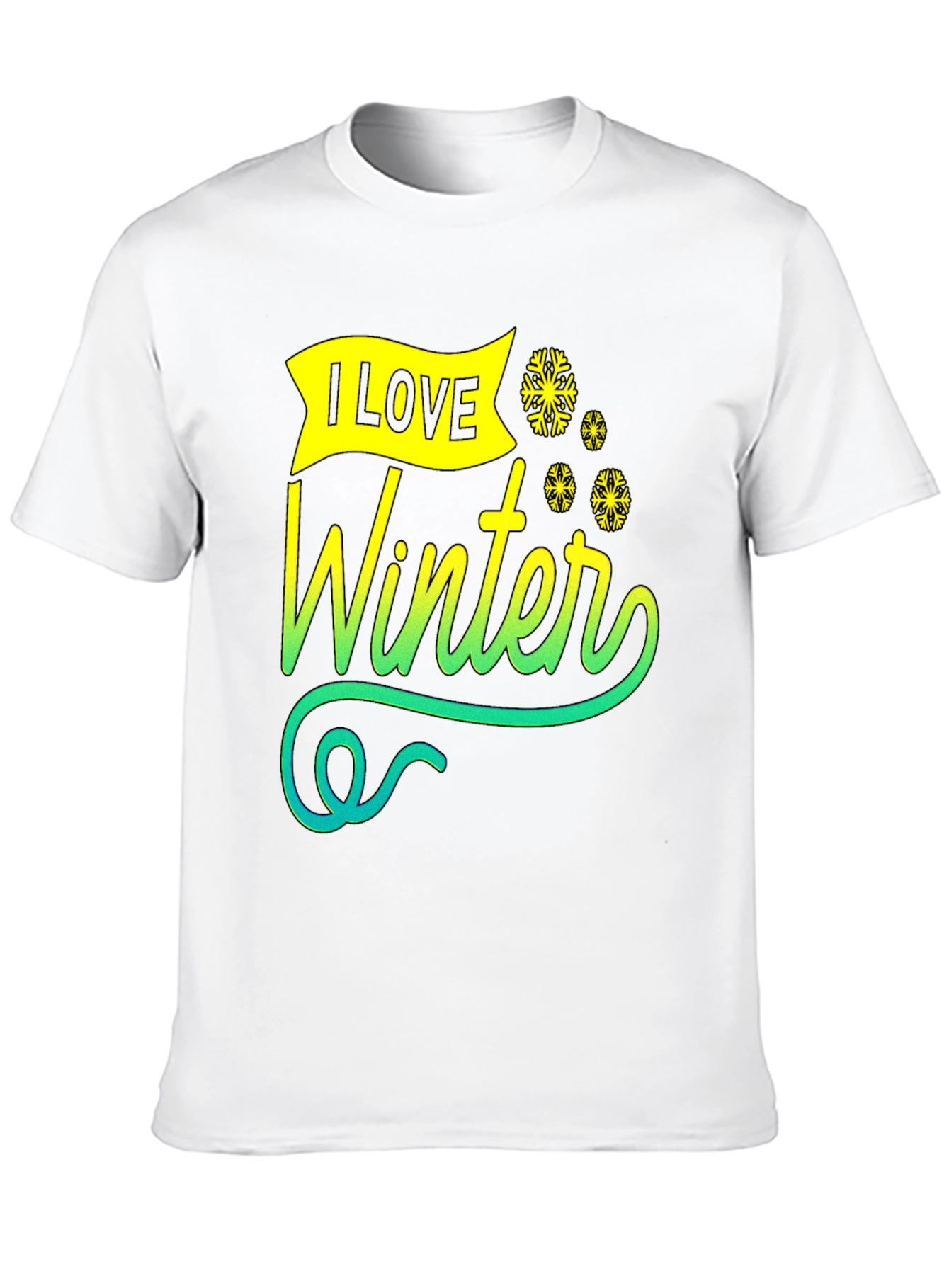 I Love Winter Graphic Tee - Black Unisex T-Shirt