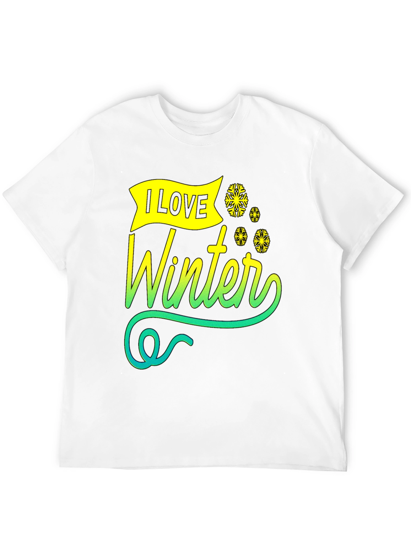 I Love Winter Graphic Tee - Black Unisex T-Shirt