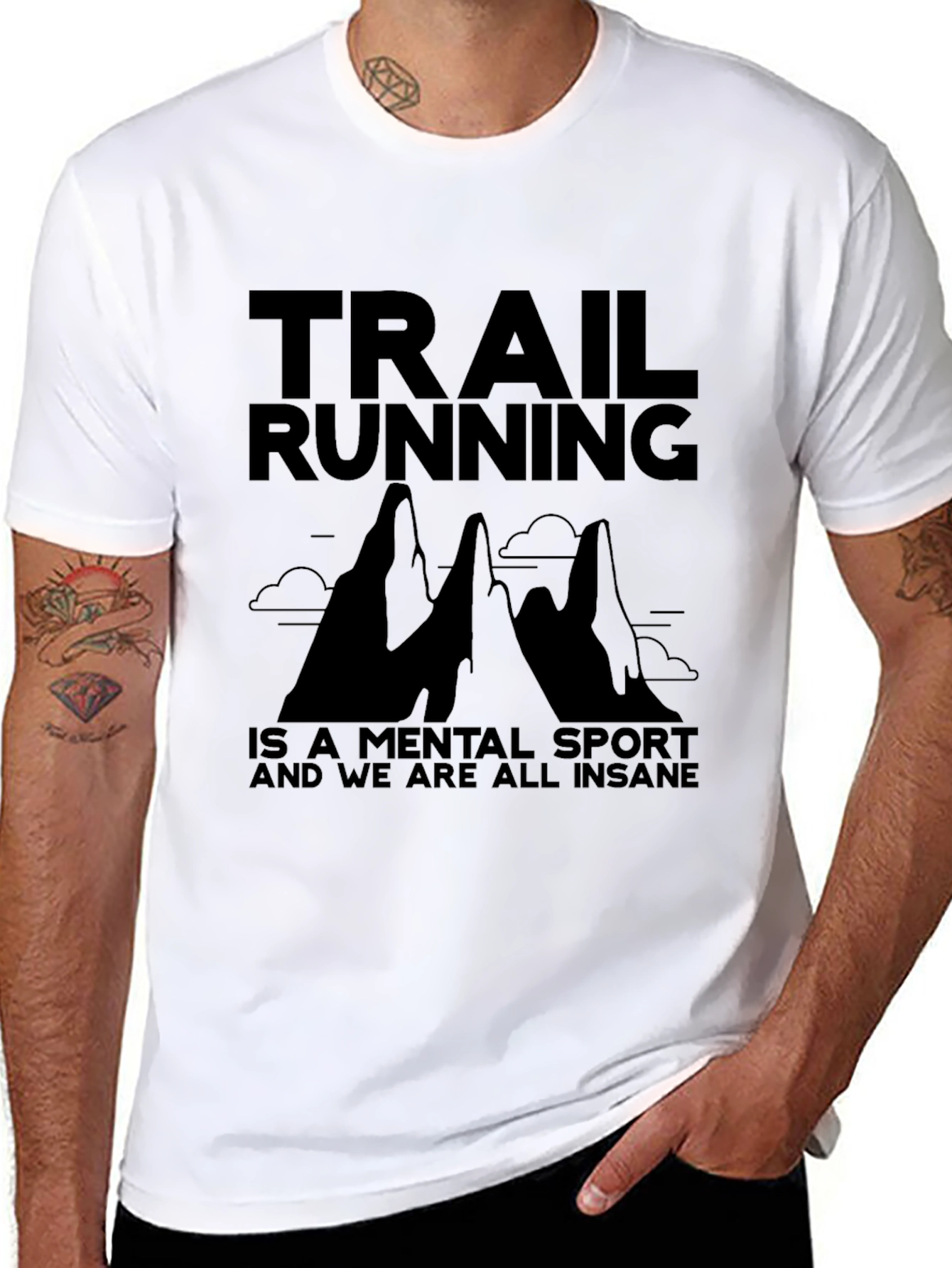 Trail Running Mental Sport T-Shirt - Black