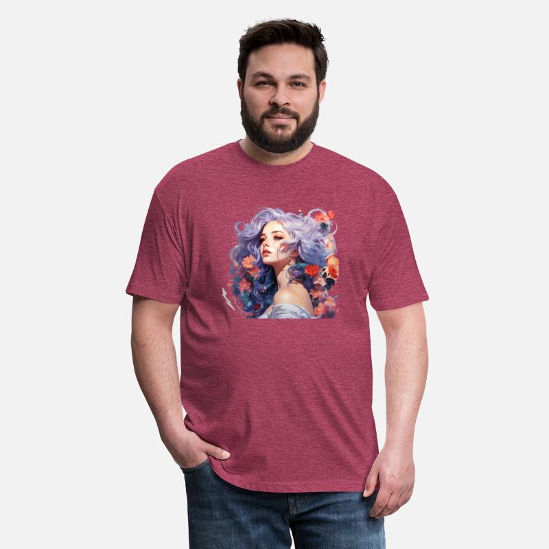 Anime Girl A Floral Portrait of Feminine Grace