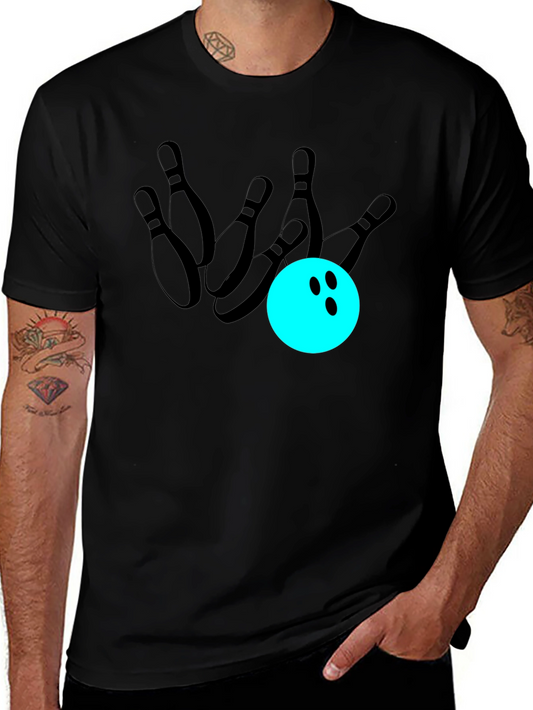 Bowling Strike T-Shirt - Casual Graphic Tee