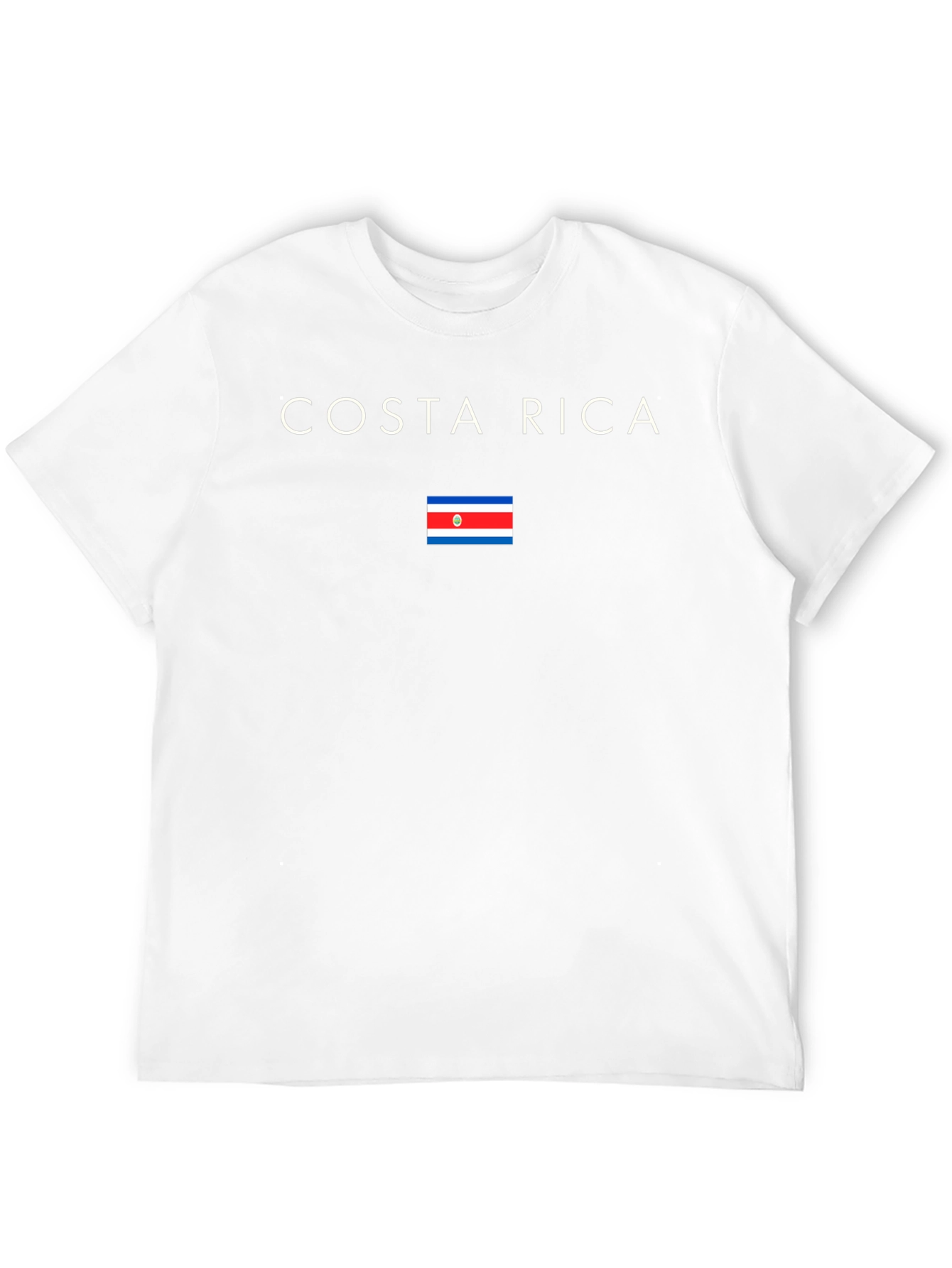 Costa Rica Flag Graphic T-Shirt - Black