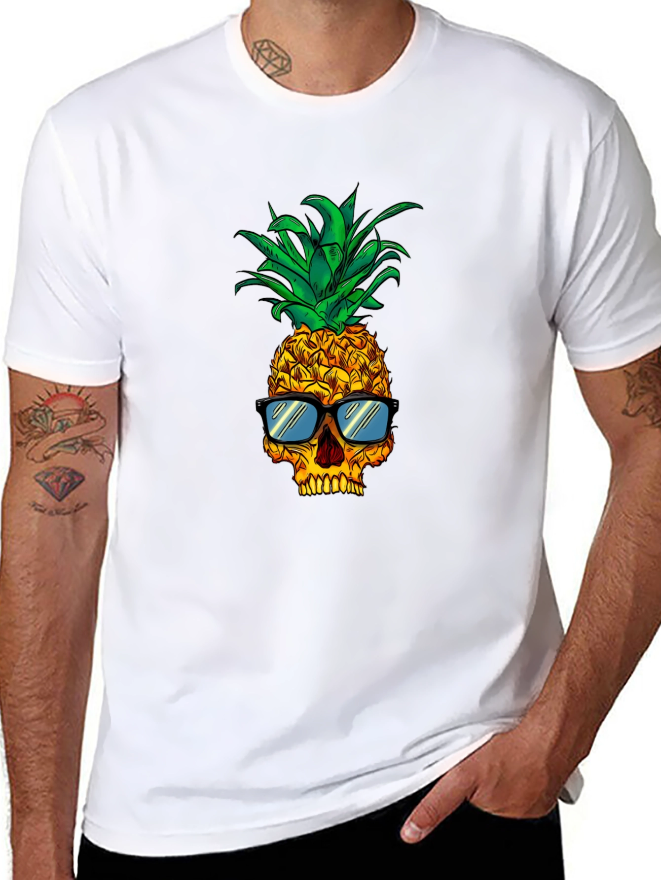 Pineapple Skull Graphic Tee