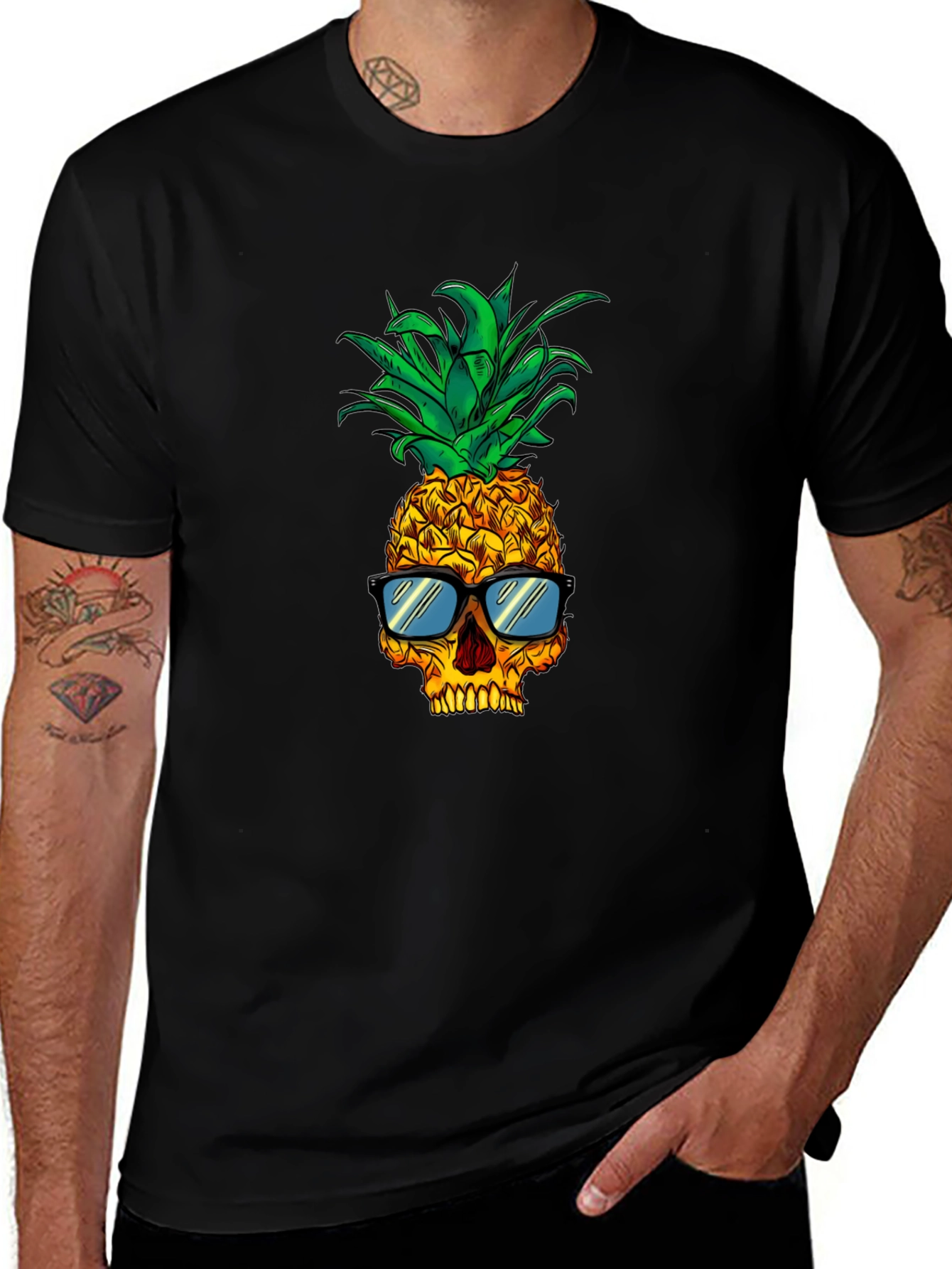 Pineapple Skull Graphic Tee