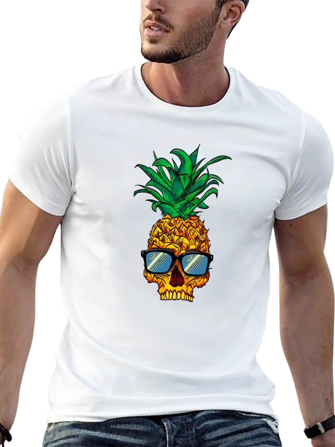 Pineapple Skull Graphic Tee