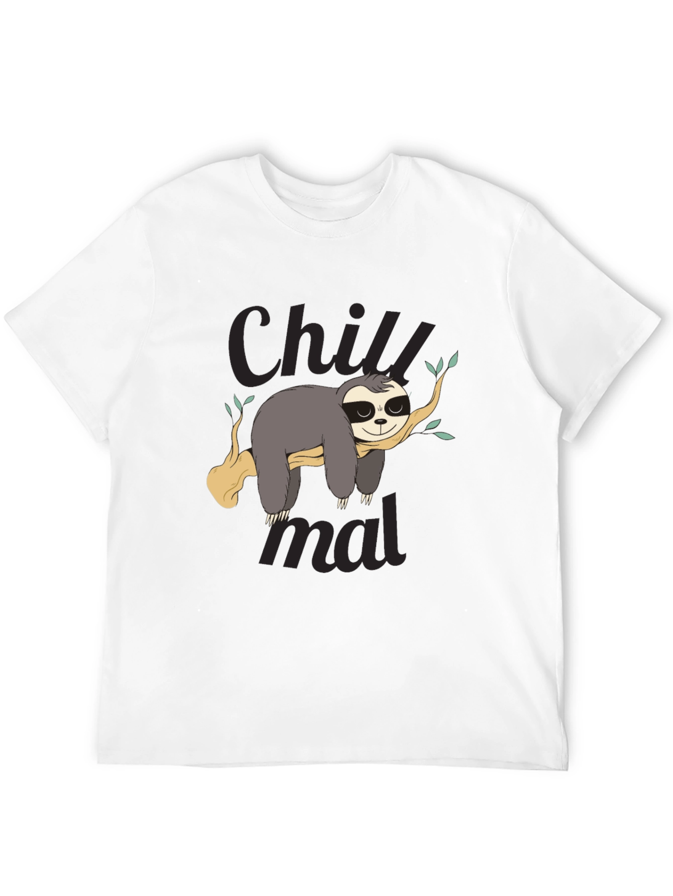 Chill Sloth Graphic Tee - Relaxed Style