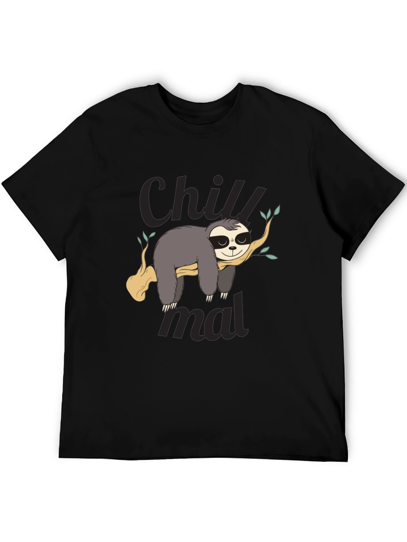 Chill Sloth Graphic Tee - Relaxed Style