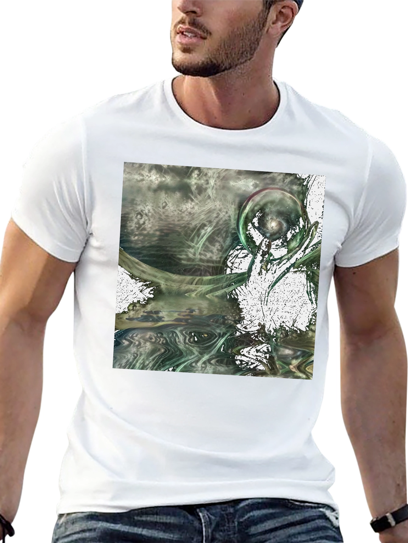 Abstract Graphic Print T-Shirt - Modern Artistic Tee