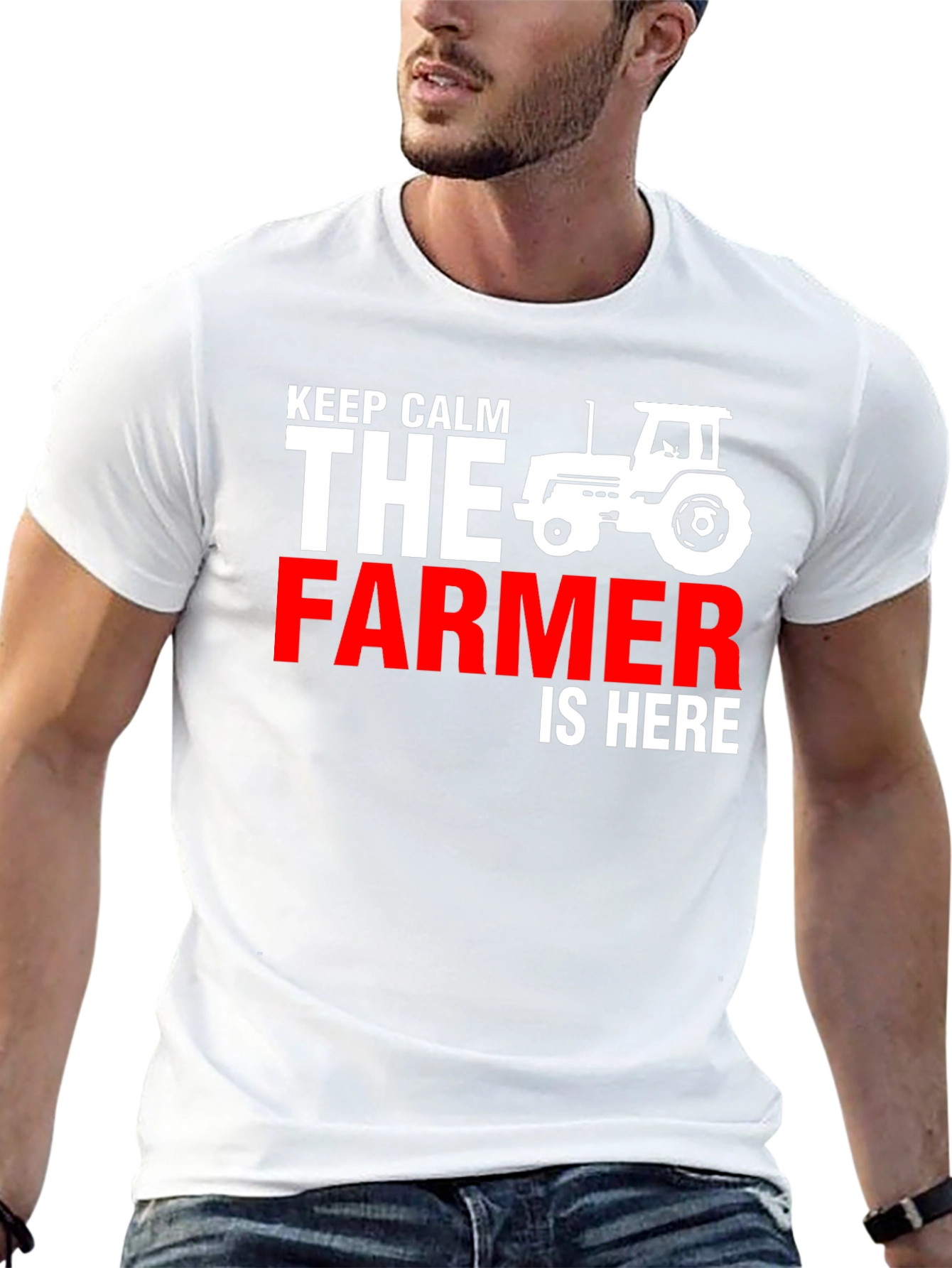 Keep Calm The Farmer is Here Graphic T-Shirt