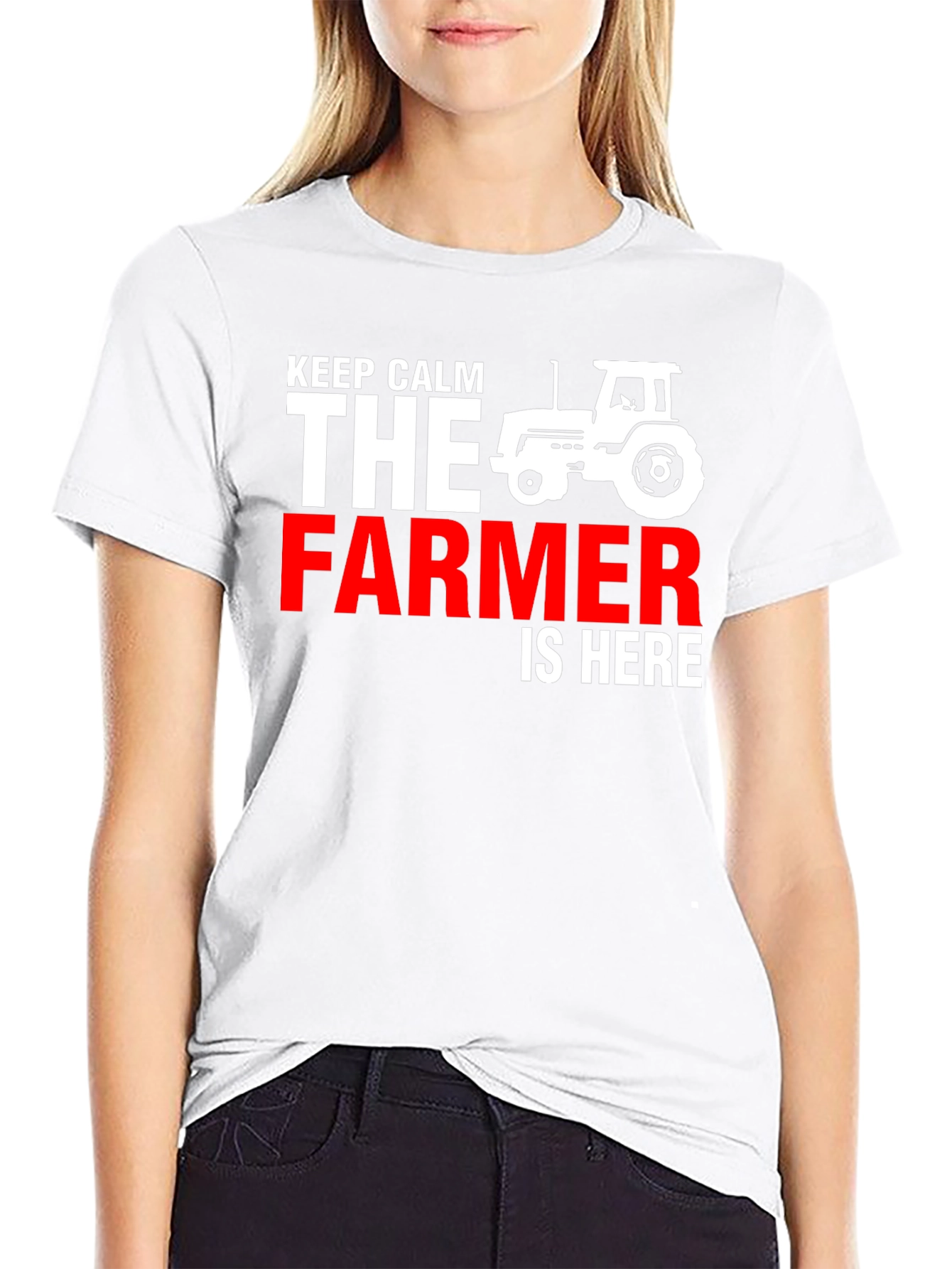 Keep Calm The Farmer is Here Graphic T-Shirt