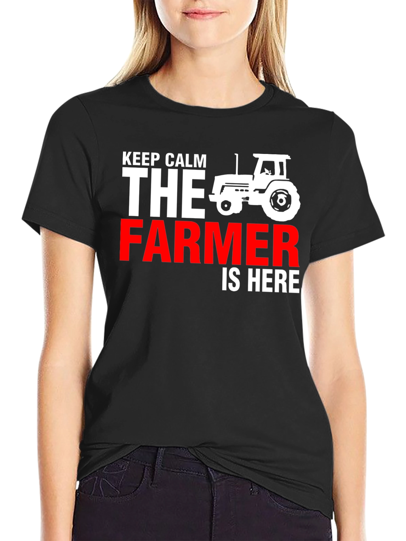 Keep Calm The Farmer is Here Graphic T-Shirt