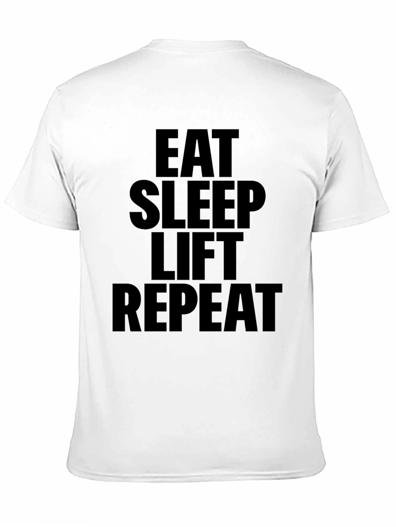 Eat Sleep Lift Repeat Black Graphic Tee