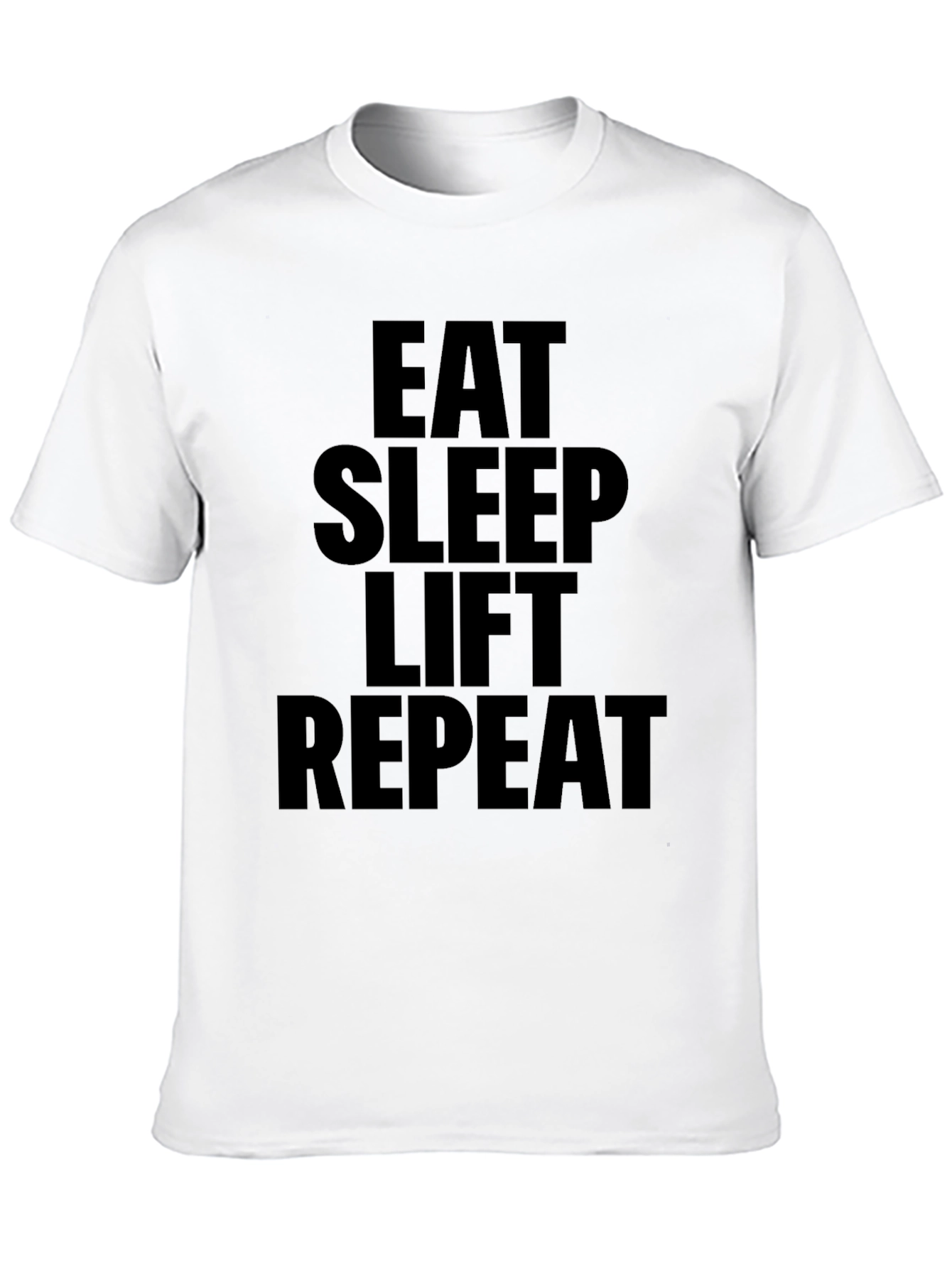 Eat Sleep Lift Repeat Black Graphic Tee