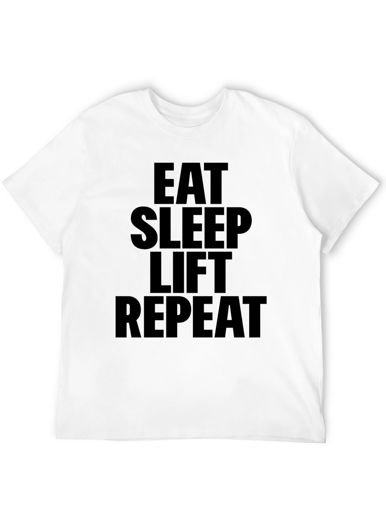 Eat Sleep Lift Repeat Black Graphic Tee