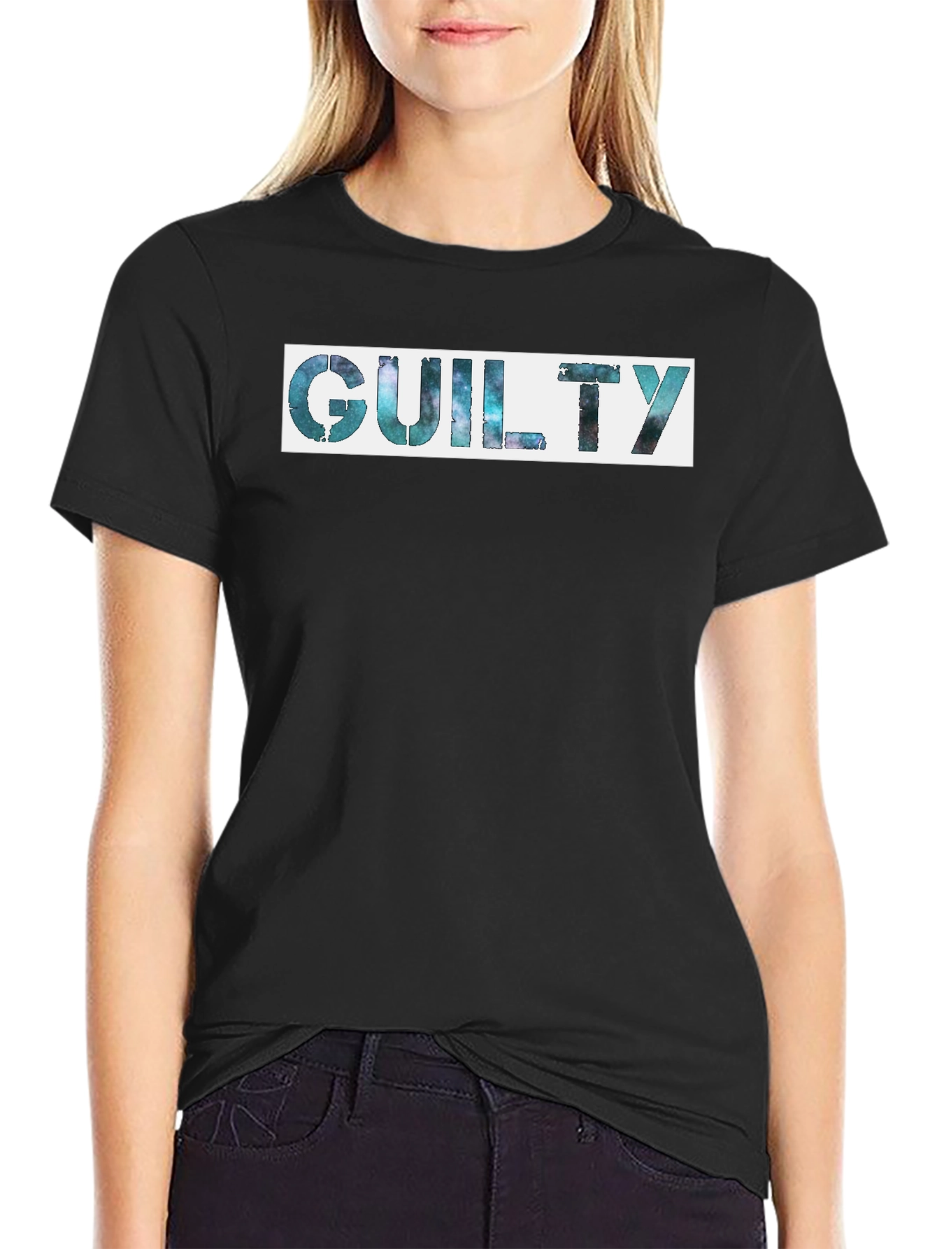 Guilty Galaxy Tee - Unique Graphic Print