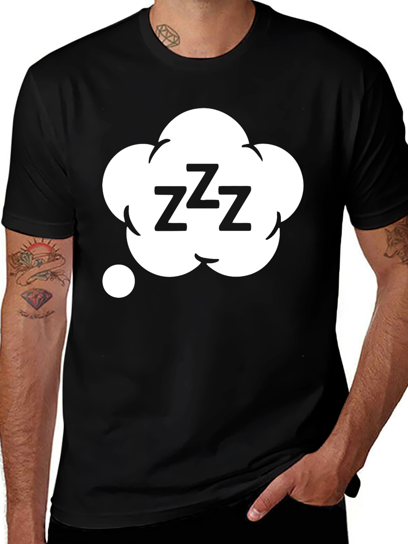 Zzz Dream Cloud Black T-Shirt