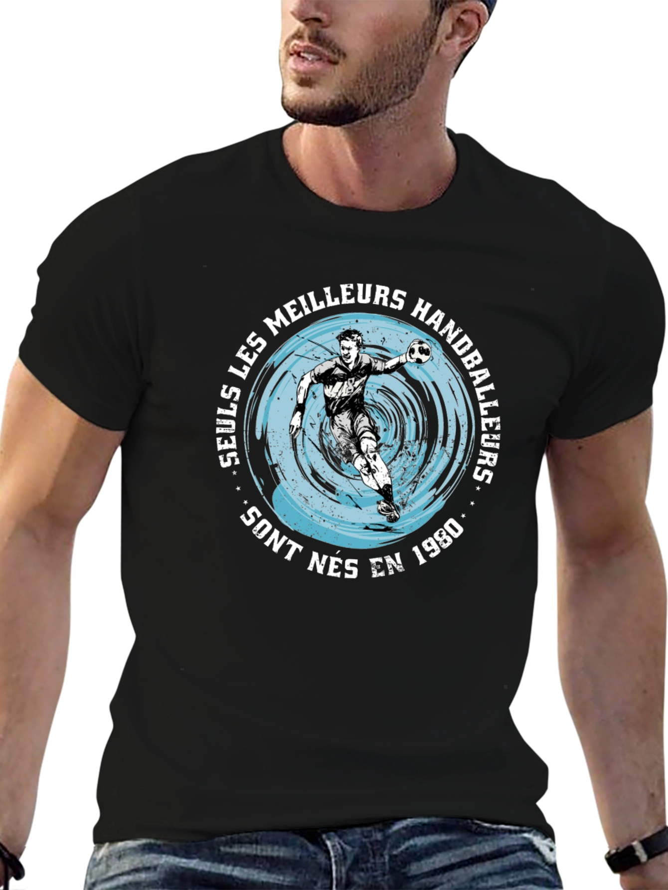 Handball Player Graphic T-Shirt - Born in 1980