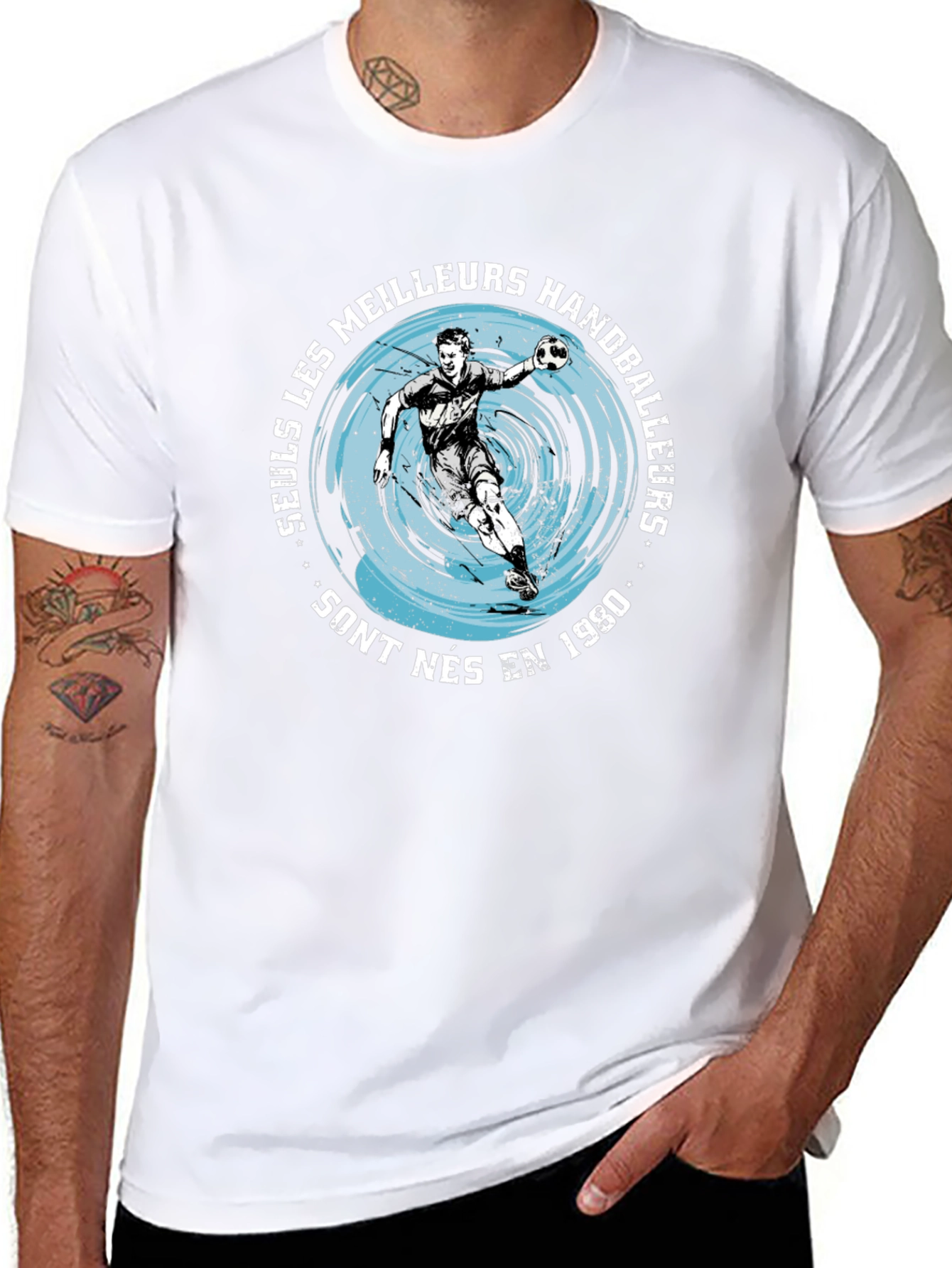Handball Player Graphic T-Shirt - Born in 1980