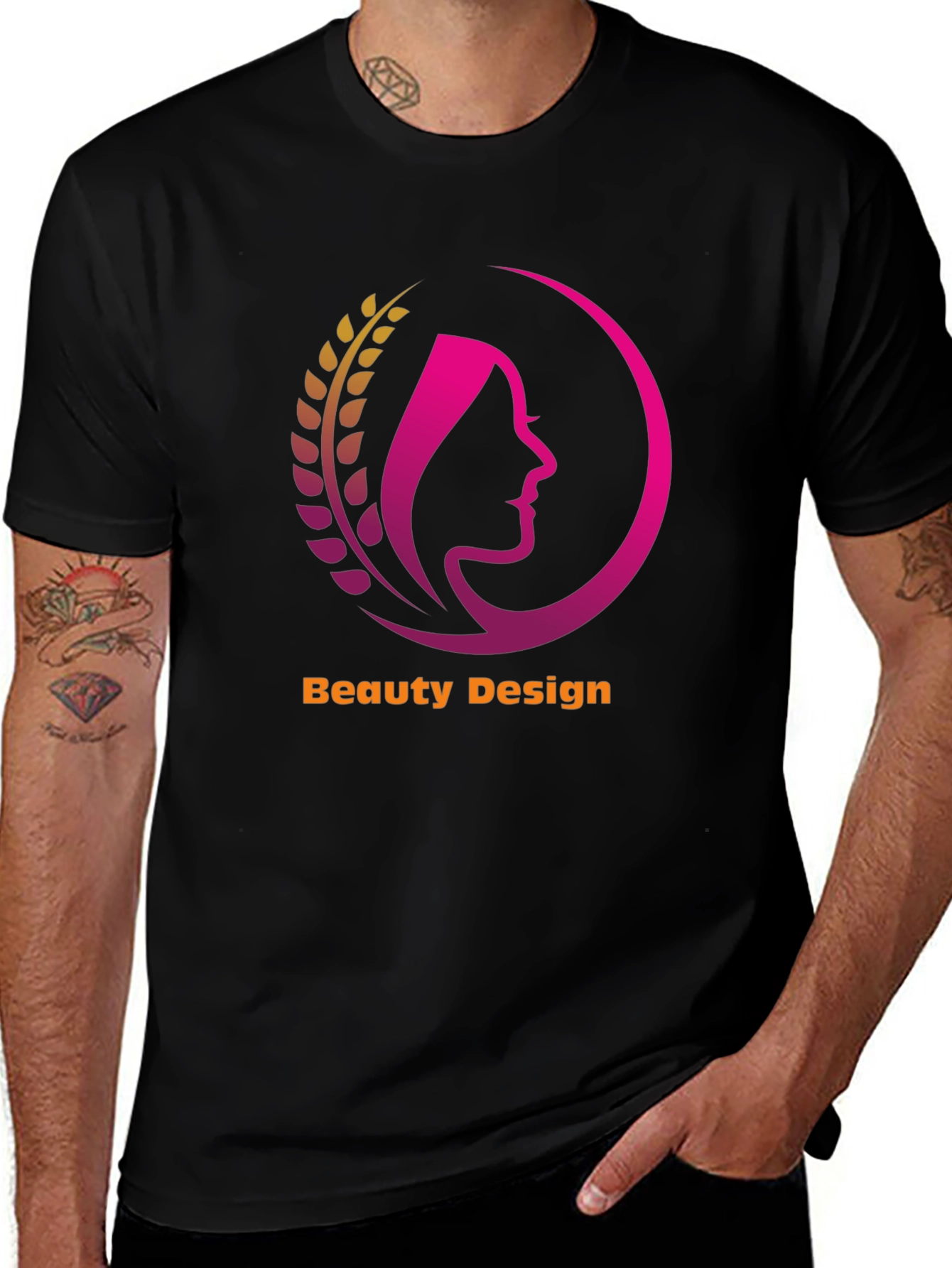 Beauty Design Graphic Tee - Unisex Black T-Shirt