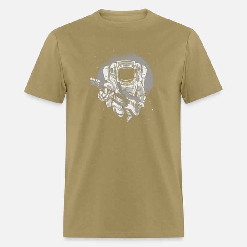 Astronaut flying with guitar