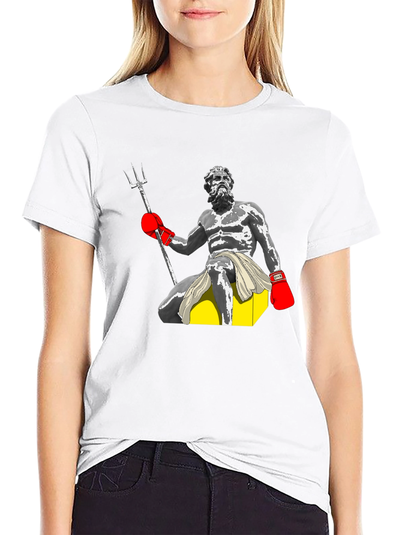 Boxing Neptune Graphic Tee - Black