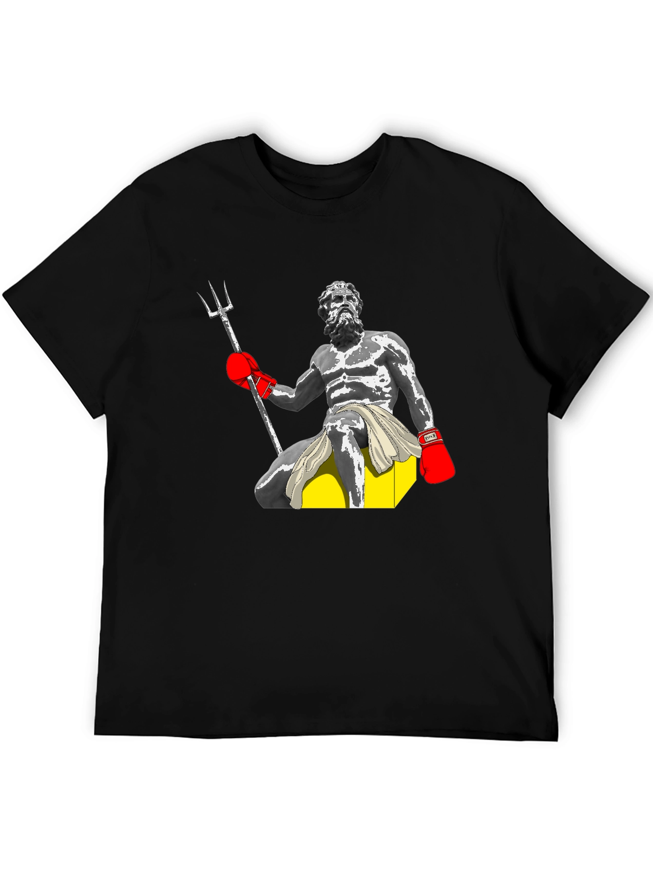 Boxing Neptune Graphic Tee - Black