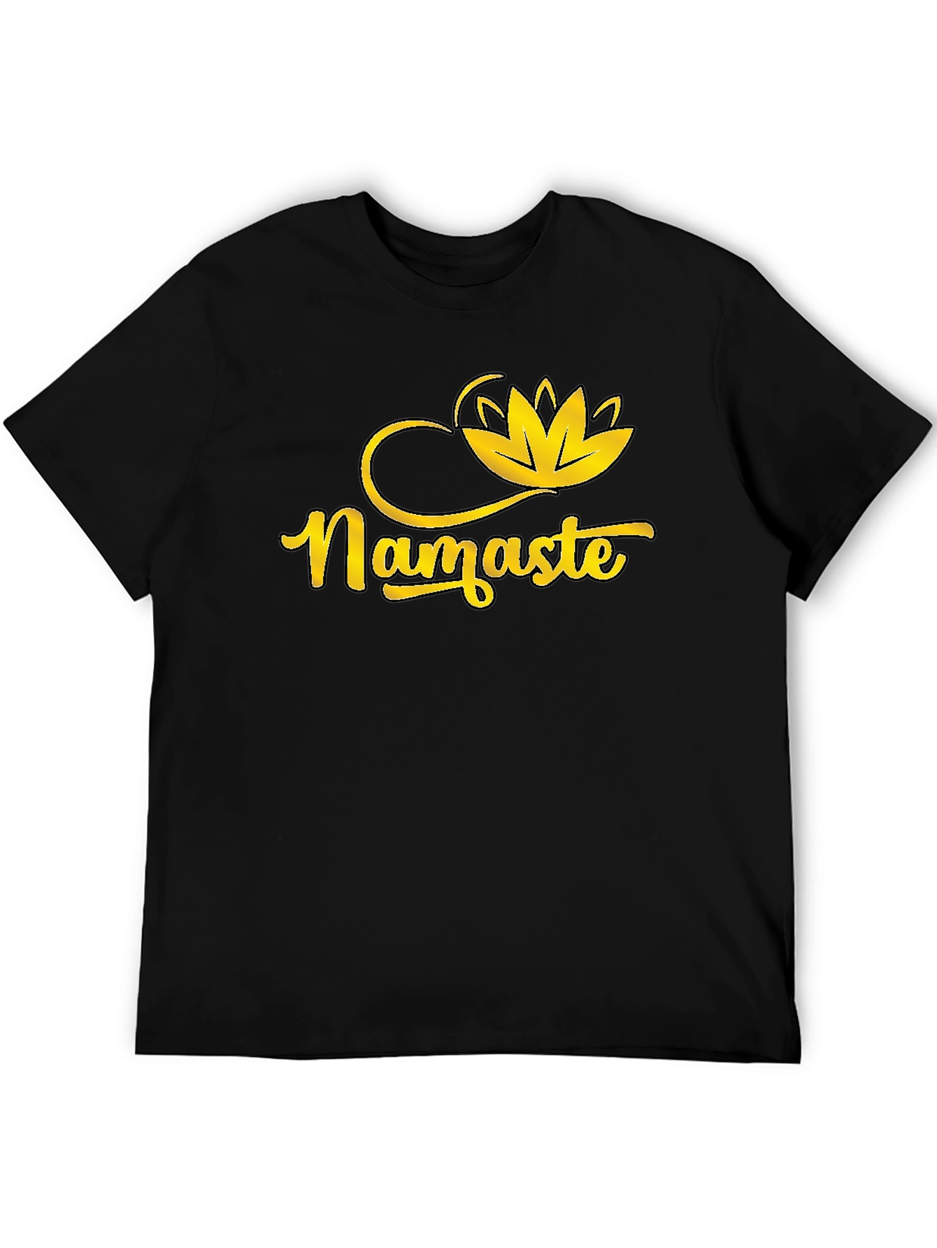 Namaste Lotus Graphic Tee - Black