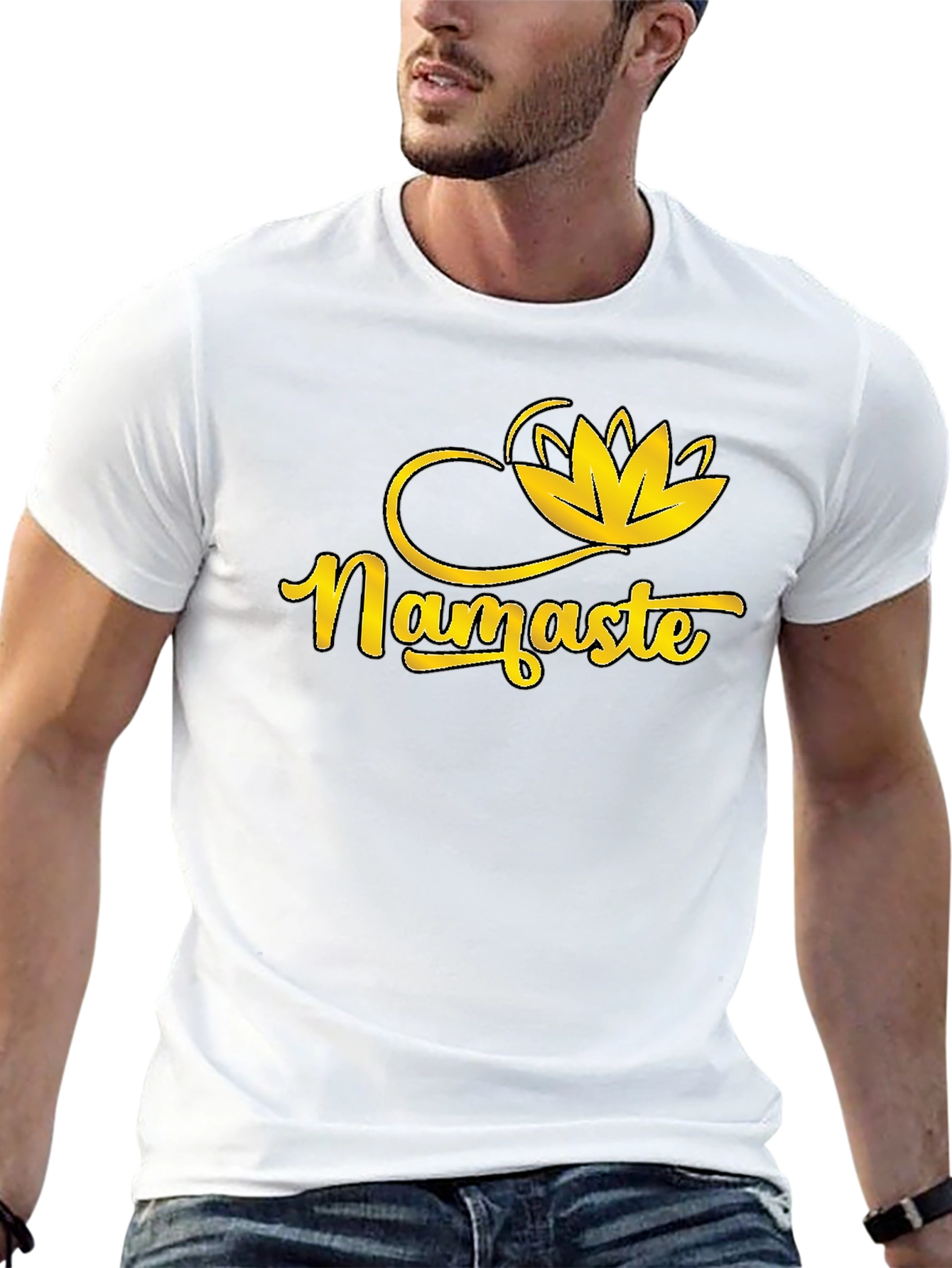 Namaste Lotus Graphic Tee - Black