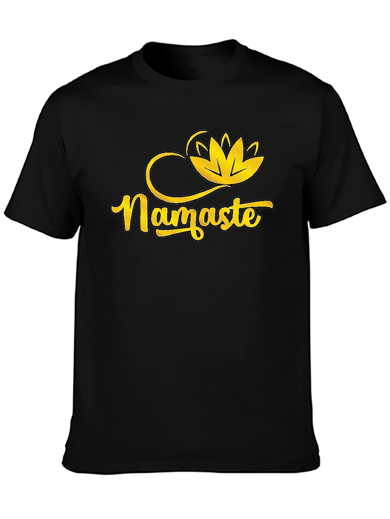 Namaste Lotus Graphic Tee - Black