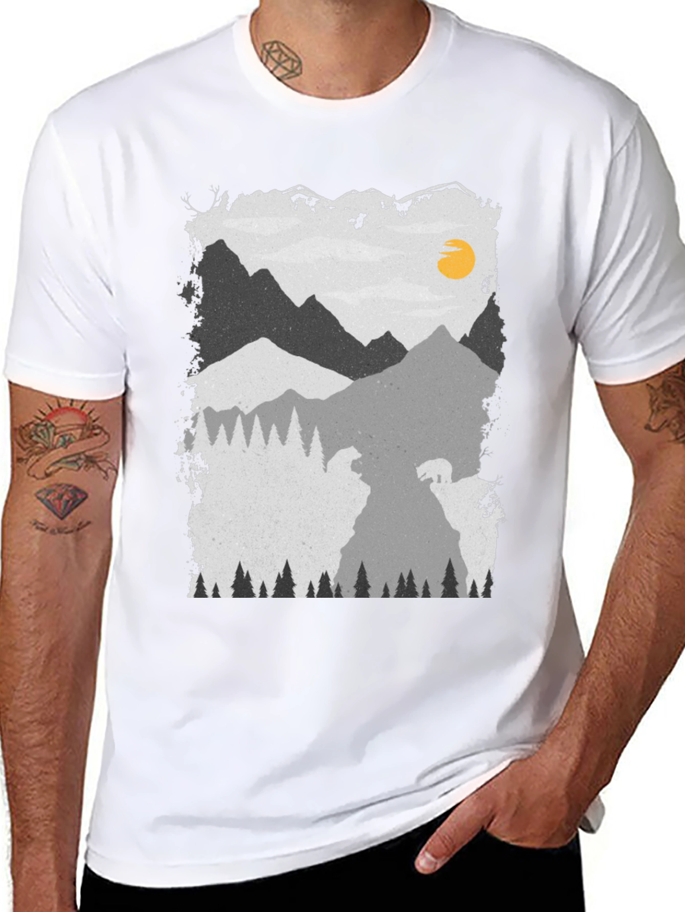 Mountain Bear Graphic Tee - Unisex Soft Cotton