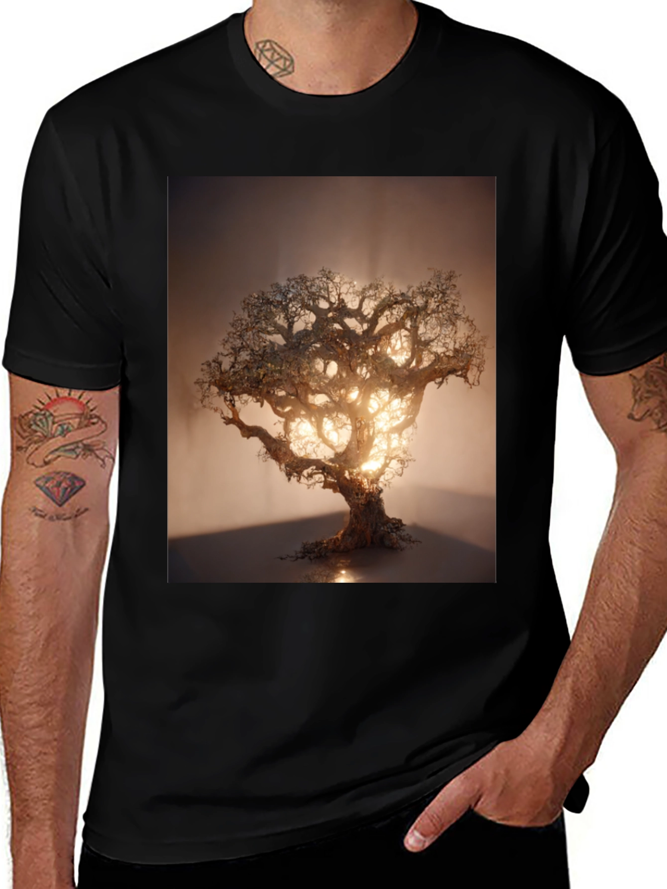 Mystic Tree Graphic Tee - Unique Design
