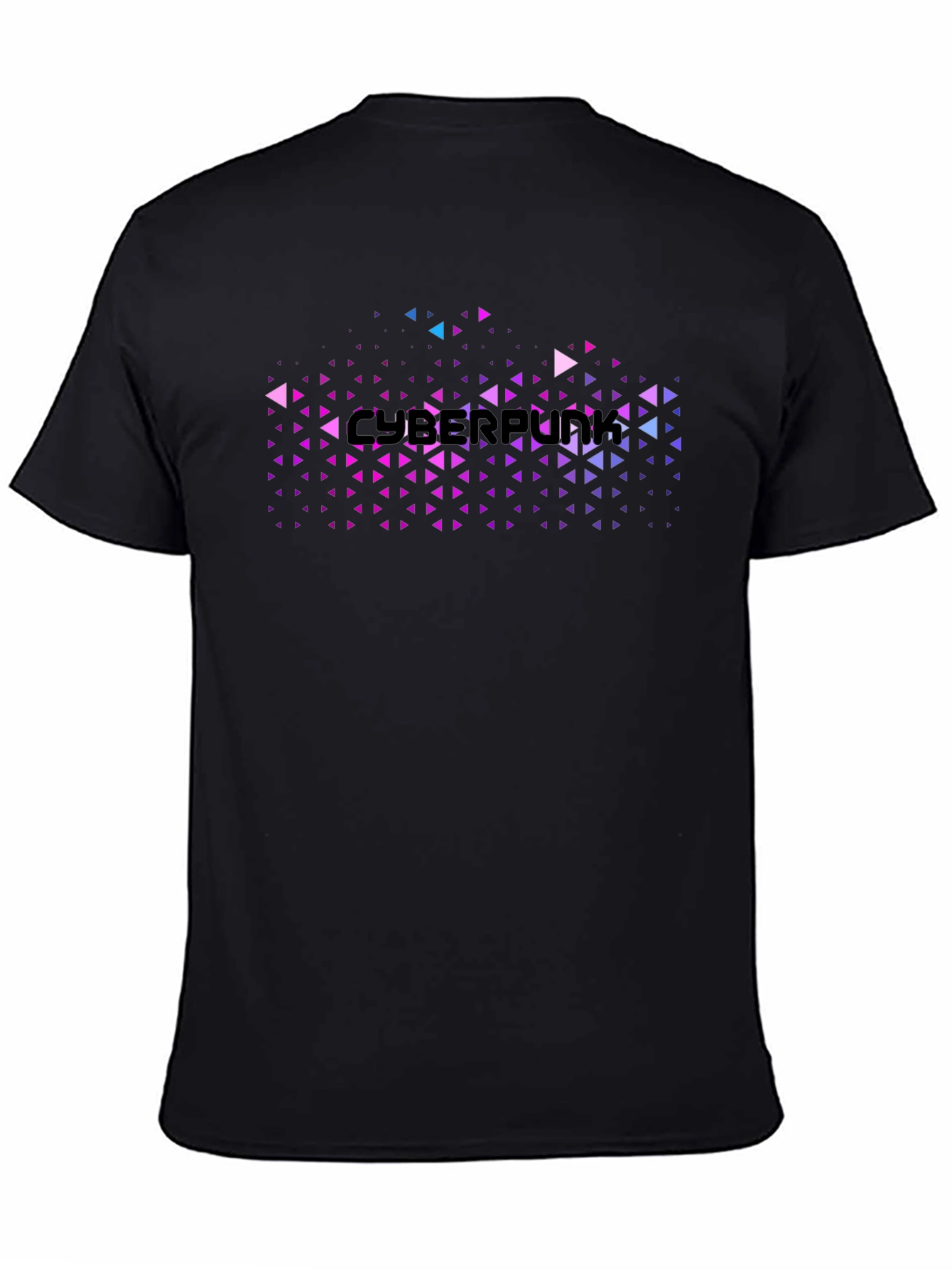 Cyberpunk Graphic Tee - Black Cotton Blend