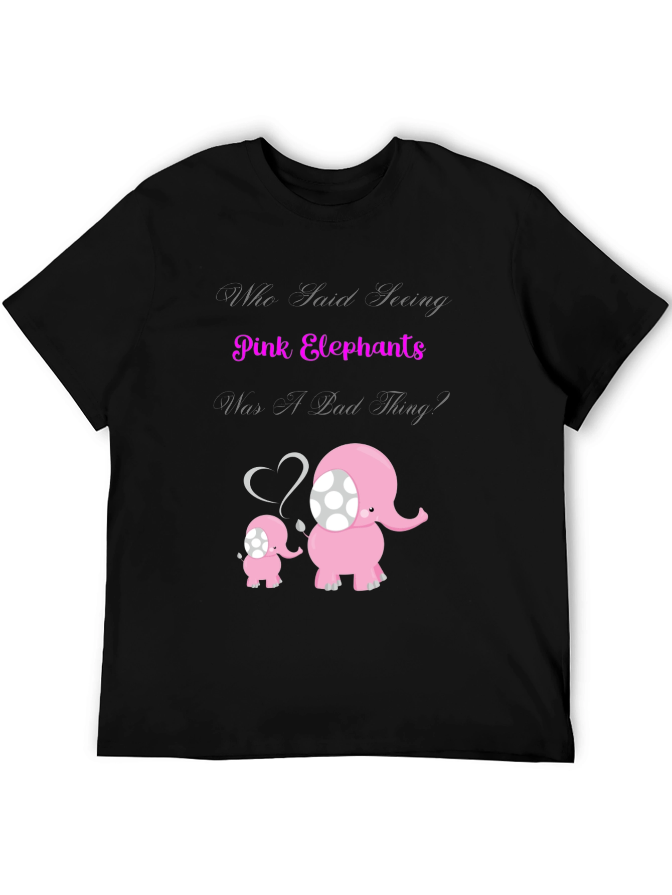Pink Elephants Graphic T-Shirt