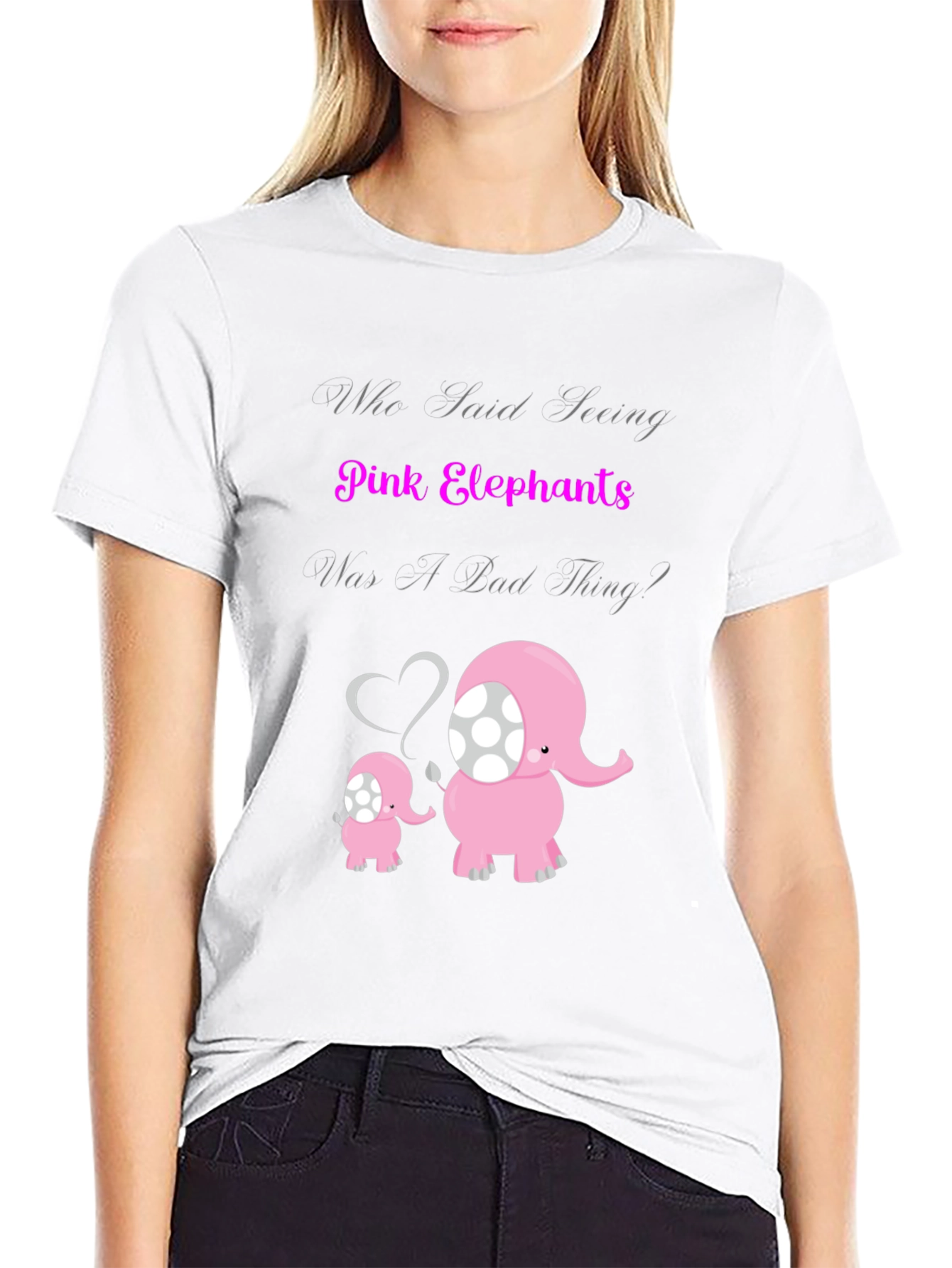 Pink Elephants Graphic T-Shirt