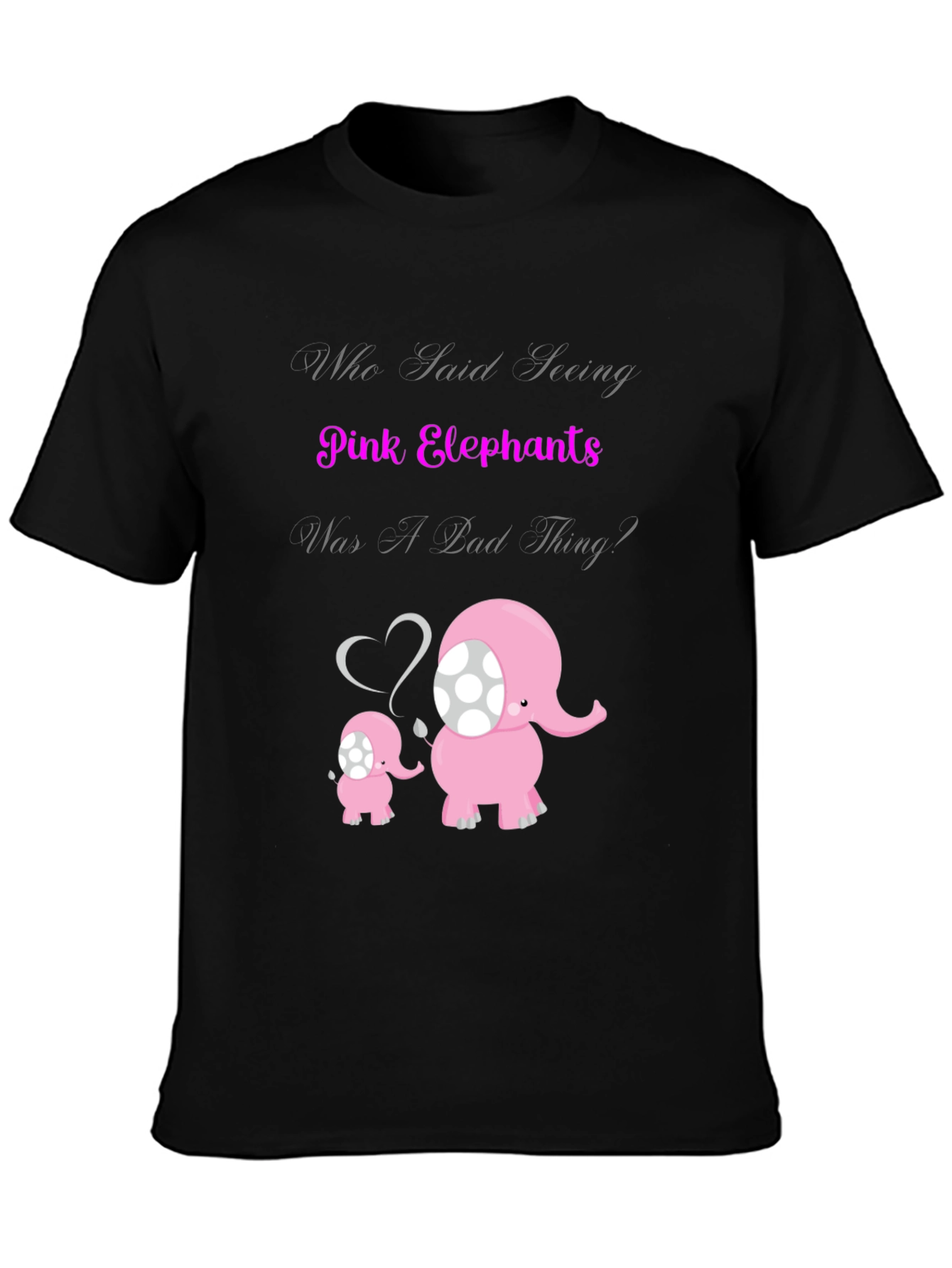 Pink Elephants Graphic T-Shirt